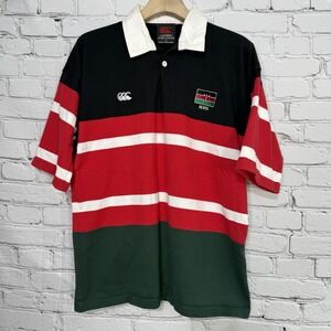 Vintage Canterbury of New Zealand KENYA Rugby Polo Shirt Mens Size XL 90s Rare‎